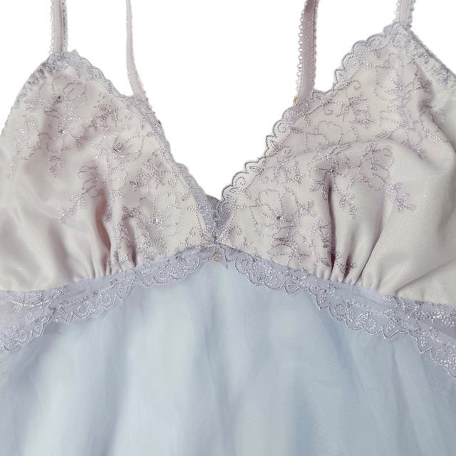 Japanese brand coquette pastel purple embroidered and embellished cups cami  