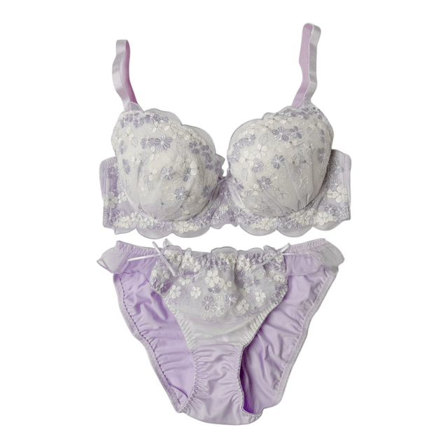 Black + Pink Japanese Bra + Underwear Set UK 34DD, 34D