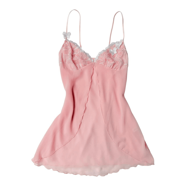 princess pink floral floral embroidered cups slip dress 