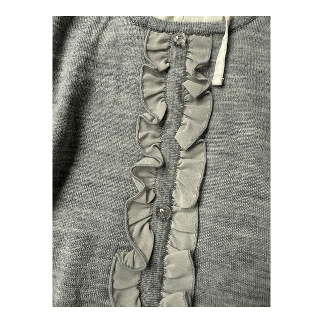 Japanese brand coquette grey short sleeve top and cardigan set