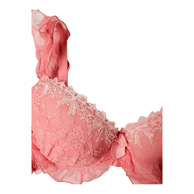 Pink princess bow Japanese Bra + Underwear Set UK 34DD   