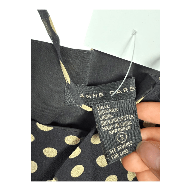 Y2K 100% Silk polka dot cami M/L 