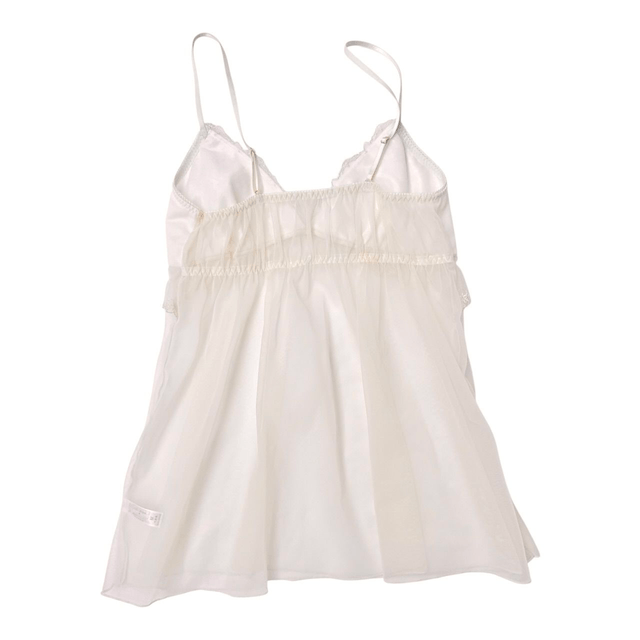 Japanese brand coquette cream/white embroidered and embellished cups cami 