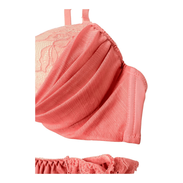 Pink lace and tulle Japanese Bra + Underwear Set UK 34B, 32DD