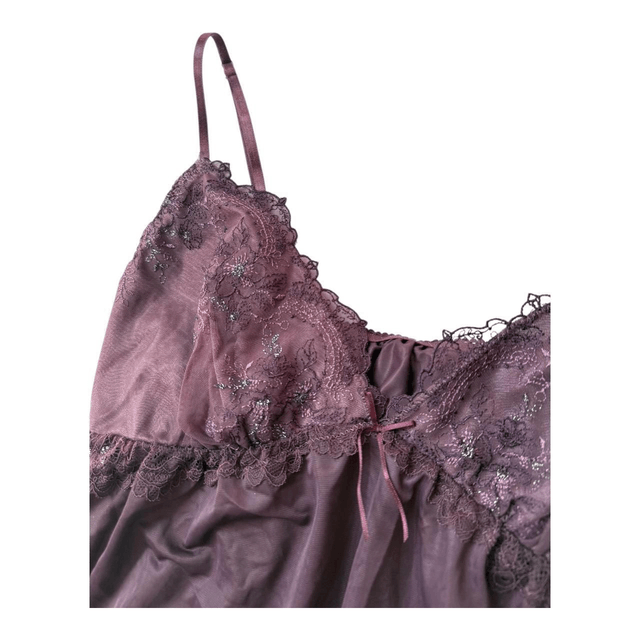Japanese brand coquette purple embroidered and embellished cups cami