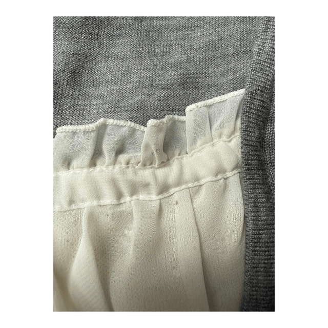 Japanese brand coquette grey short sleeve top and cardigan set