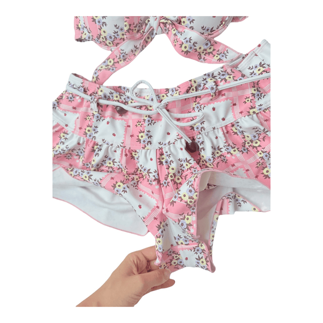 BNWT coquette pink japanese 3 piece bikini set 