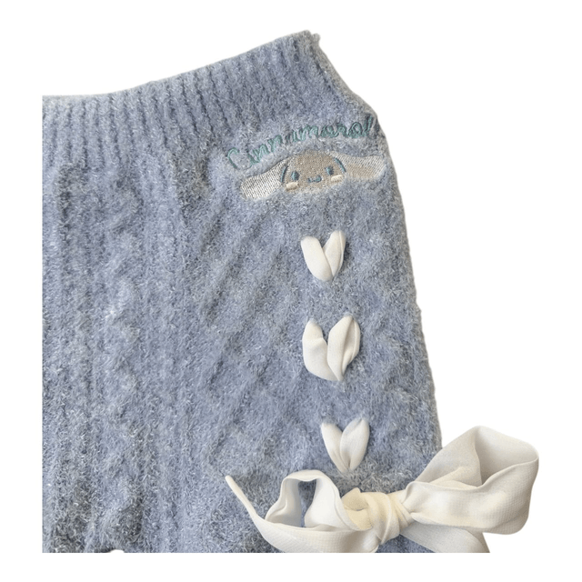 Cinnamoroll Blue Fluffy Knit Shorts 