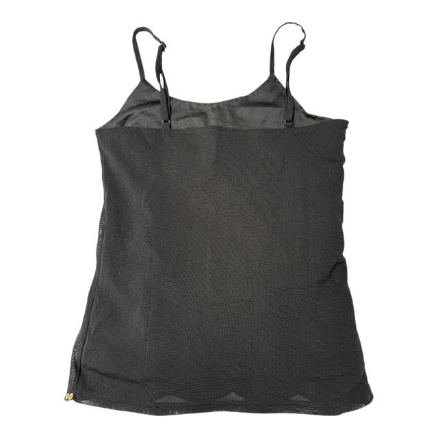 y2k black mesh beaded cami 