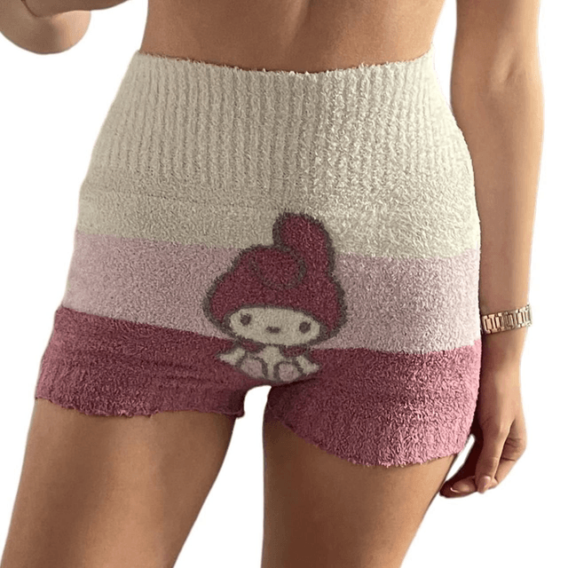 Japanese Brand Sanrio My Melody Fluffy Knit Shorts