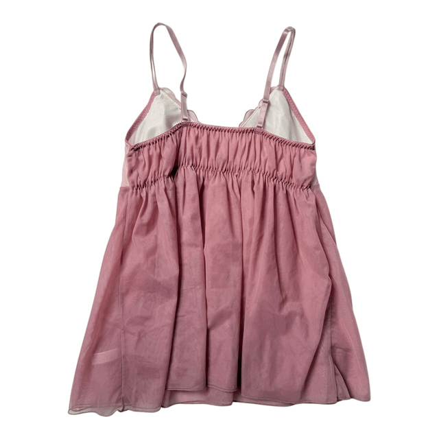 Japanese brand coquette dark pink embroidered cups cami  