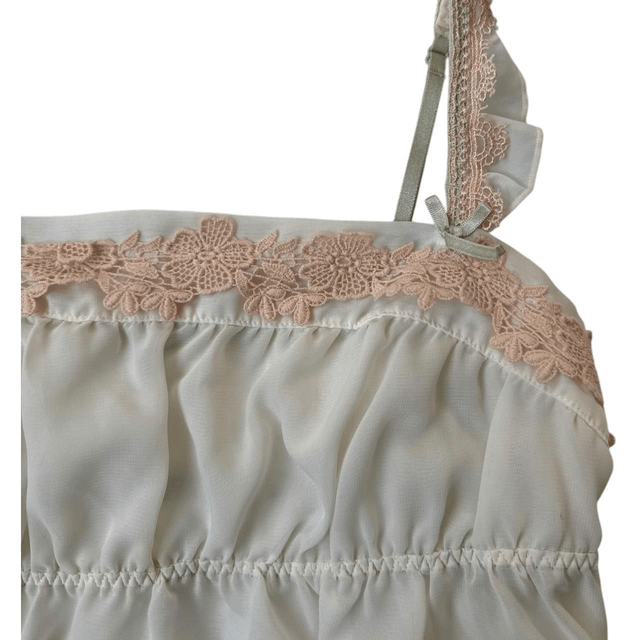 White babydoll coquette cami 