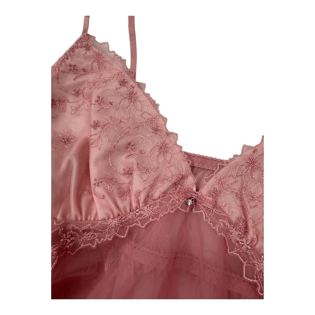 Pink Princess Embroidered Cups cami small-medium 
