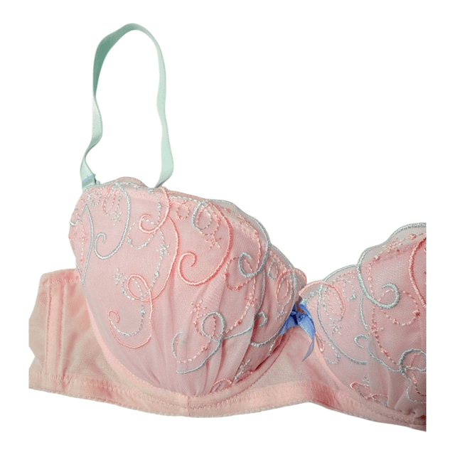 Pink multicolour swirls Japanese Bra UK 32B 