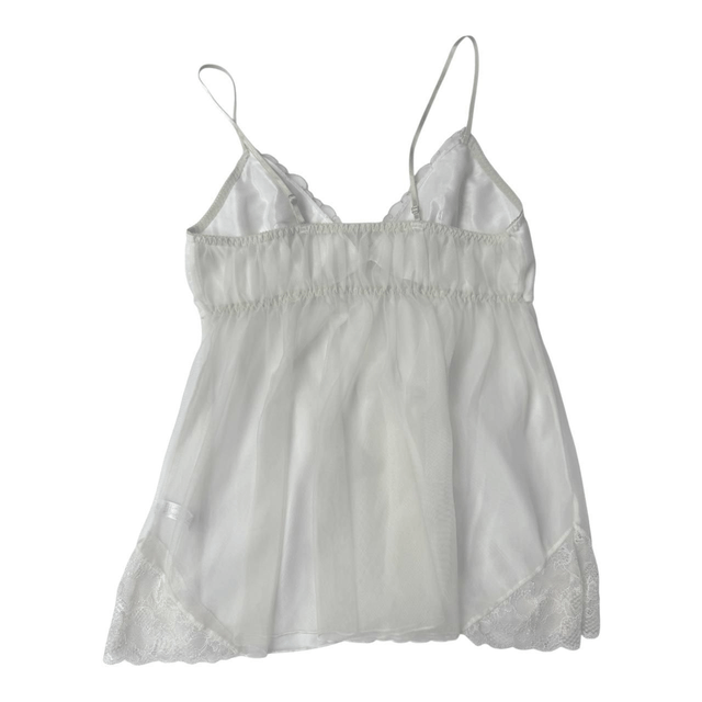 Japanese brand coquette light green and pink flowers embroidered cups cami 