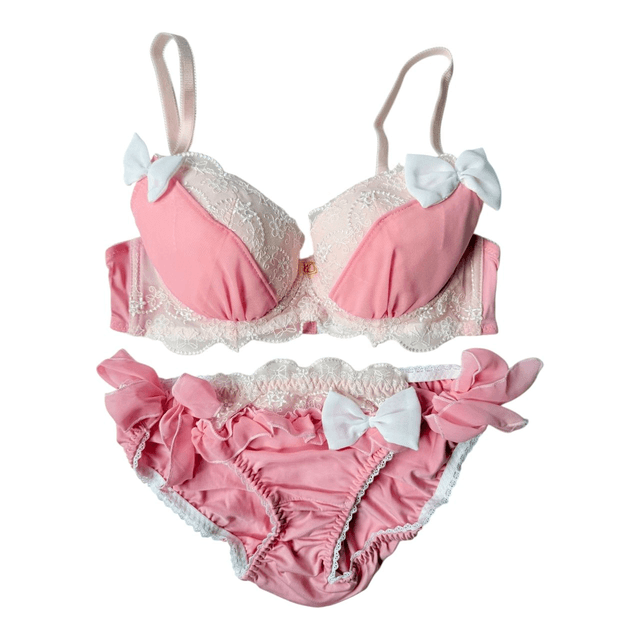 My Melody inspired bow Japanese Bra + Underwear Set UK 34B   