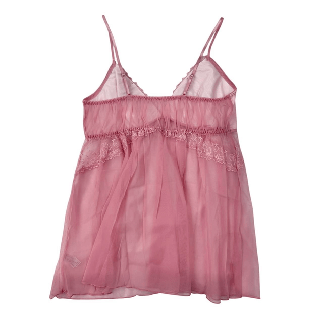 pink princess embroidered cups cami  