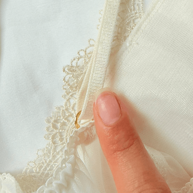 Japanese brand coquette white embroidered cups cami 