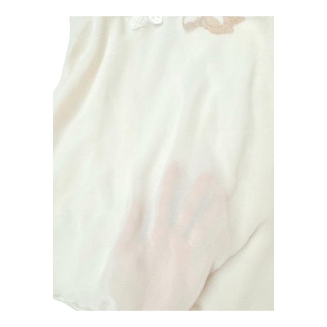 Japanese brand coquette white/cream embroidered appliqué cami 