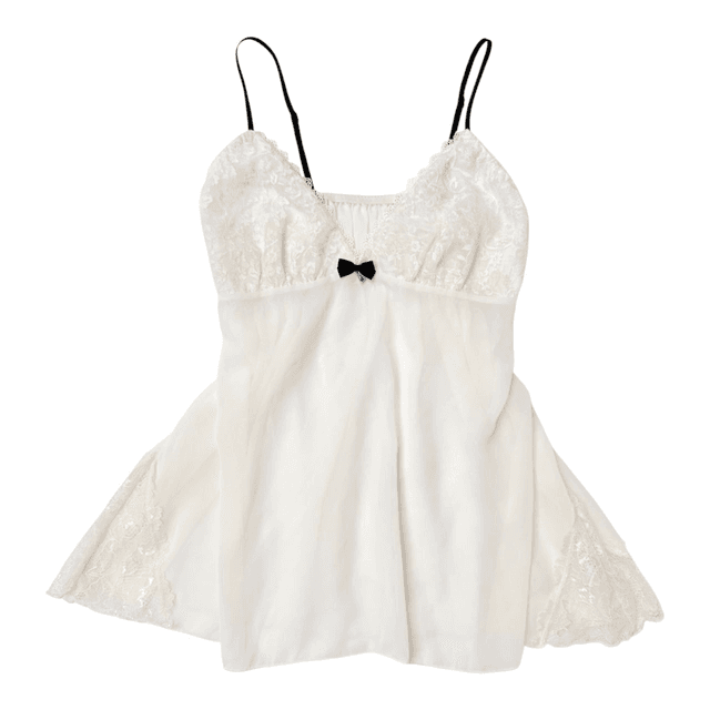 Japanese brand coquette cream velvet cups babydoll cami 