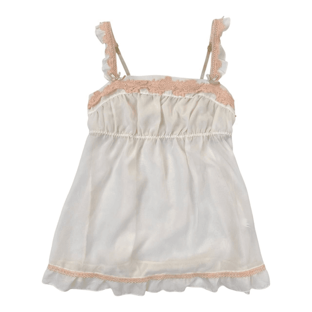 White babydoll coquette cami 