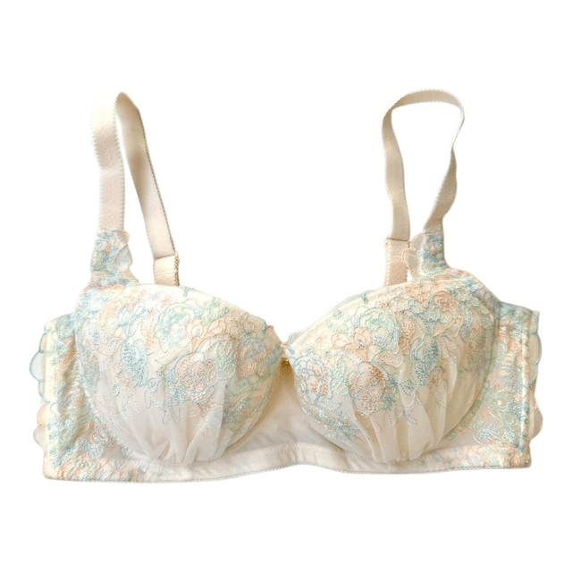Cream Embroidered Japanese Bra UK 36D